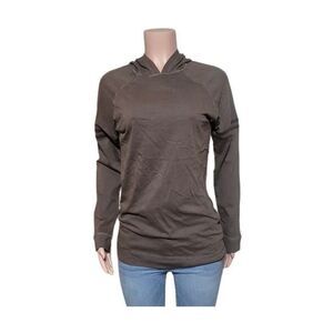 Pulp hoodie raglan tee two tone  long sleeve brown pullover Shirt M